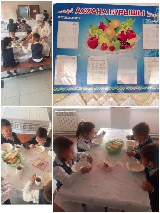 Аз қамтылған оқушылардың тамақтану сәті